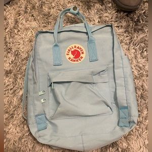 Light blue kanken backpack